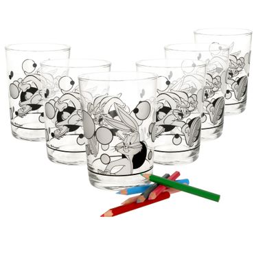 6er Set Bugs Bunny Glas zum Anmalen 350ml - 0168440_Bild_1