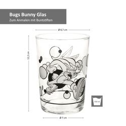 07-0168440-Pasabahce-Bugs-Bunny-Glas-zum-Anmalen-Bemassung.jpg 6er Set Bugs Bunny Glas zum Anmalen 350ml - 0168440_Bild_7
