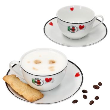 4tlg Set Caffee Amore Cappuccinotasse mit Untertasse - 412857_Bild_1