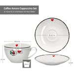 4tlg Set Caffee Amore Cappuccinotasse mit Untertasse - 412857_Bild_6