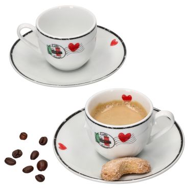 4tlg Set Espressotasse + Untertasse Caffee Amore - 412840_Bild_1