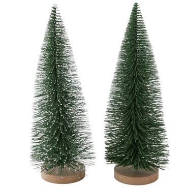 B. 2tlg. Set Deko-Aufsteller Tarvo Tanne grün + Tanne Schnee - 1015289_Bild_1