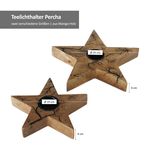 B. 2tlg Set Teelichthalter Percha Stern FLACH aus Mango Holz - 2013425_Bild_7