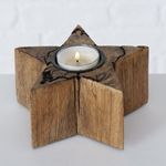 B. 4 tlg Set Teelichthalter Percha Stern HOCH aus Mango Holz - 2013426_Bild_3
