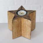 B. 4 tlg Set Teelichthalter Percha Stern HOCH aus Mango Holz - 2013426_Bild_5