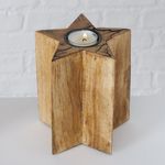 B. 4 tlg Set Teelichthalter Percha Stern HOCH aus Mango Holz - 2013426_Bild_6