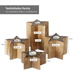 B. 4 tlg Set Teelichthalter Percha Stern HOCH aus Mango Holz - 2013426_Bild_7