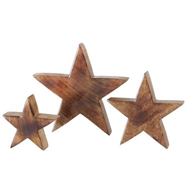 B. 3tlg Set Deko-Aufsteller Stern Clozzy aus Mango-Holz - 2024534_Bild_1
