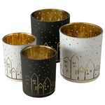 B. 4tlg Set Windlicht Little Town schwarz & weiß - 2012905_Bild_1