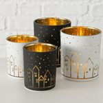 B. 4tlg Set Windlicht Little Town schwarz & weiß - 2012905_Bild_2