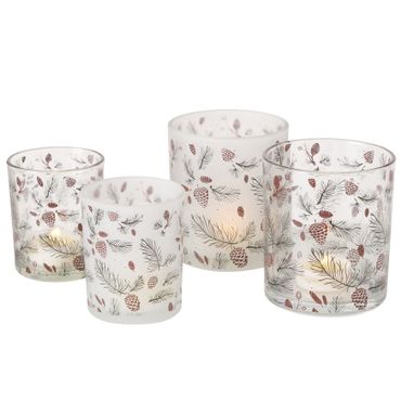 B. Windlicht Pino 4tlg. klar & matt mit Zweigen & Tannenzapfen - 2023907_Bild_1