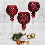 B./2 3tlg Set Windlicht Manou Pink weinrot - 7418800_Bild_2