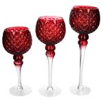 B./2 3tlg Set Windlicht Manou Pink weinrot - 7418800_Bild_3