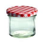CAPCRO 25er Set Sturzglas 125 ml Marmeladenglas Einmachglas Einweckglas To 66 rot karierter Deckel_Bild_1