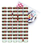 75er Set Sturzglas 125 ml Marmeladenglas Einmachglas Einweckglas To 66 Obst Dekor Deckel incl. Diamant-Zucker Gelierzauber Rezeptheft_Bild_3