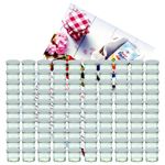 100er Set Sturzglas 125 ml Marmeladenglas Einmachglas Einweckglas To 66 silberner Deckel incl. Diamant-Zucker Gelierzauber Rezeptheft_Bild_1