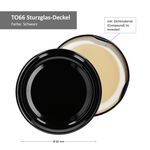 50er Set Deckel To 66 Schwarz passend für 125ml Gläser incl. Diamant-Zucker Gelierzauber Rezeptheft_Bild_2