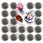 20er Set Deckel To 66 silber passend für 125ml Gläser incl. Diamant-Zucker Gelierzauber Rezeptheft_Bild_2