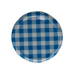 20er Set Deckel To 82 blau kariert passend für 230ml / 350ml / 435ml Gläser incl. Diamant-Zucker Gelierzauber Rezeptheft_Bild_1