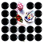 20er Set Deckel To 82 schwarz passend für 230ml / 350ml / 435ml Gläser incl. Diamant-Zucker Gelierzauber Rezeptheft_Bild_2