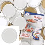 50er Set Deckel To 82 weiß passend für 230ml / 350ml / 435ml Gläser incl. Diamant-Zucker Gelierzauber Rezeptheft_Bild_1