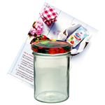 6er Set Sturzglas 435 ml Marmeladenglas Einmachglas Einweckglas To 82 Obst Deckel incl. Diamant-Zucker Gelierzauber Rezeptheft_Bild_1