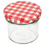 25er Set Sturzglas 125 ml Marmeladenglas Einmachglas Einweckglas To 66 rot karierter Deckel incl. Diamant-Zucker Gelierzauber Rezeptheft_Bild_4