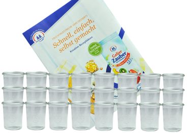24er Set Weck Gläser 160 ml Sturzgläser incl. Diamant-Zucker Gelierzauber Rezeptheft_Bild_2
