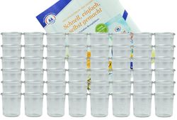 140-48.jpg 48er Set Weck Gläser 140 ml Sturzgläser incl. Diamant-Zucker Gelierzauber Rezeptheft_Bild_2