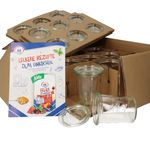12er Set Weck Gläser 160 ml Sturzgläser mit 12 Glasdeckeln incl. Diamant-Zucker Gelierzauber Rezeptheft FÜR KÜCHENMASCHINE_Bild_2