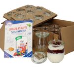 12er Set Weck Gläser 220 ml Tulpengläser mit 12 Glasdeckeln incl. Diamant-Zucker Gelierzauber Rezeptheft FÜR KÜCHENMASCHINE_Bild_1