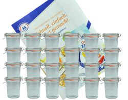 160deckelklammern24.jpg 24 Einkochringen und 48 Klammern incl. Diamant-Zucker Gelierzauber Rezeptheft_Bild_4