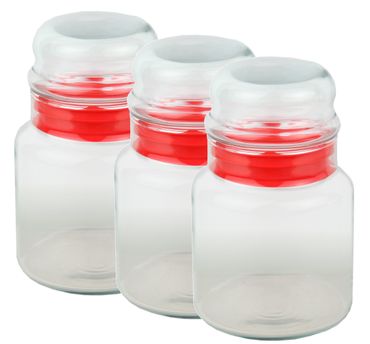 3er Set Vorratsdose Prestige - 290ml Vorratsbehälter aus Kristallglas mit Aromaverschluss_Bild_3