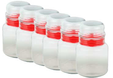 6er Set Vorratsdose Prestige - 290ml Vorratsbehälter aus Kristallglas mit Aromaverschluss_Bild_2