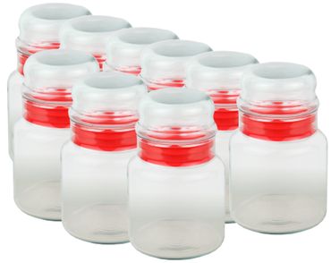 9er Set Vorratsdose Prestige - 290ml Vorratsbehälter aus Kristallglas mit Aromaverschluss_Bild_2