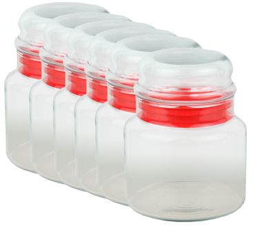 6er Set Vorratsdose Prestige - 635ml Vorratsbehälter aus Kristallglas mit Aromaverschluss_Bild_2