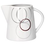 2tlg. Set Zuckerdose 28cl & Milchkännchen 23cl Palazzo mit Dekor-Kreisen in grau und dunkelrot_Bild_3