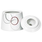 2tlg. Set Zuckerdose 28cl & Milchkännchen 23cl Palazzo mit Dekor-Kreisen in grau und dunkelrot_Bild_5