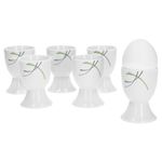 8cm - weißes Porzellan mit Liniendekor 6 Stück_Bild_1