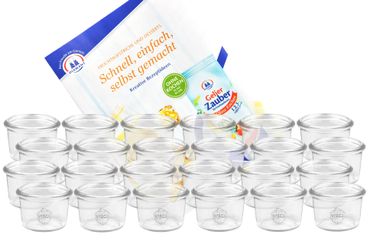 24er Set Weck Gläser 80ml Sturzgläser inkl. Gelierzauber Rezeptheft von Diamantzucker_Bild_3