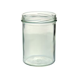 sturzglas-435-ml-ohne-deckel-1.jpg 12er Set Sturzglas 435 ml Marmeladenglas Einmachglas Einweckglas To 82 Holzdekor Deckel incl. Diamant-Zucker Gelierzauber Rezeptheft_Bild_1