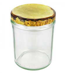 435er.jpg 25er Set Sturzglas 435 ml Marmeladenglas Einmachglas Einweckglas To 82 Holzdekor Deckel incl. Diamant-Zucker Gelierzauber Rezeptheft_Bild_4