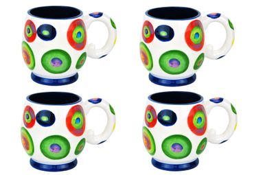 4er Becher Set mit Punkte-Dekor (weiß) - Jameson & Tailor 1268 _Bild_2