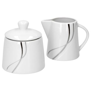 2er Set Milch und Zucker Milchkännchen 25cl und Zuckerdose 28cl Silver Night_Bild_1