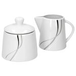 2er Set Milch und Zucker Milchkännchen 25cl und Zuckerdose 28cl Silver Night_Bild_1