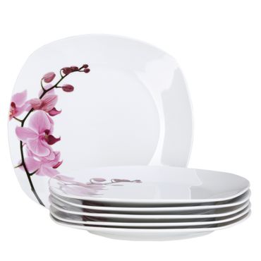 6er Set Essteller flach Kyoto Orchidee 25cm_Bild_1
