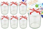 6er Set Sturzglas 435 ml To 82 Schleifendekor Deckel incl. Diamant Gelierzauber Rezeptheft_Bild_4