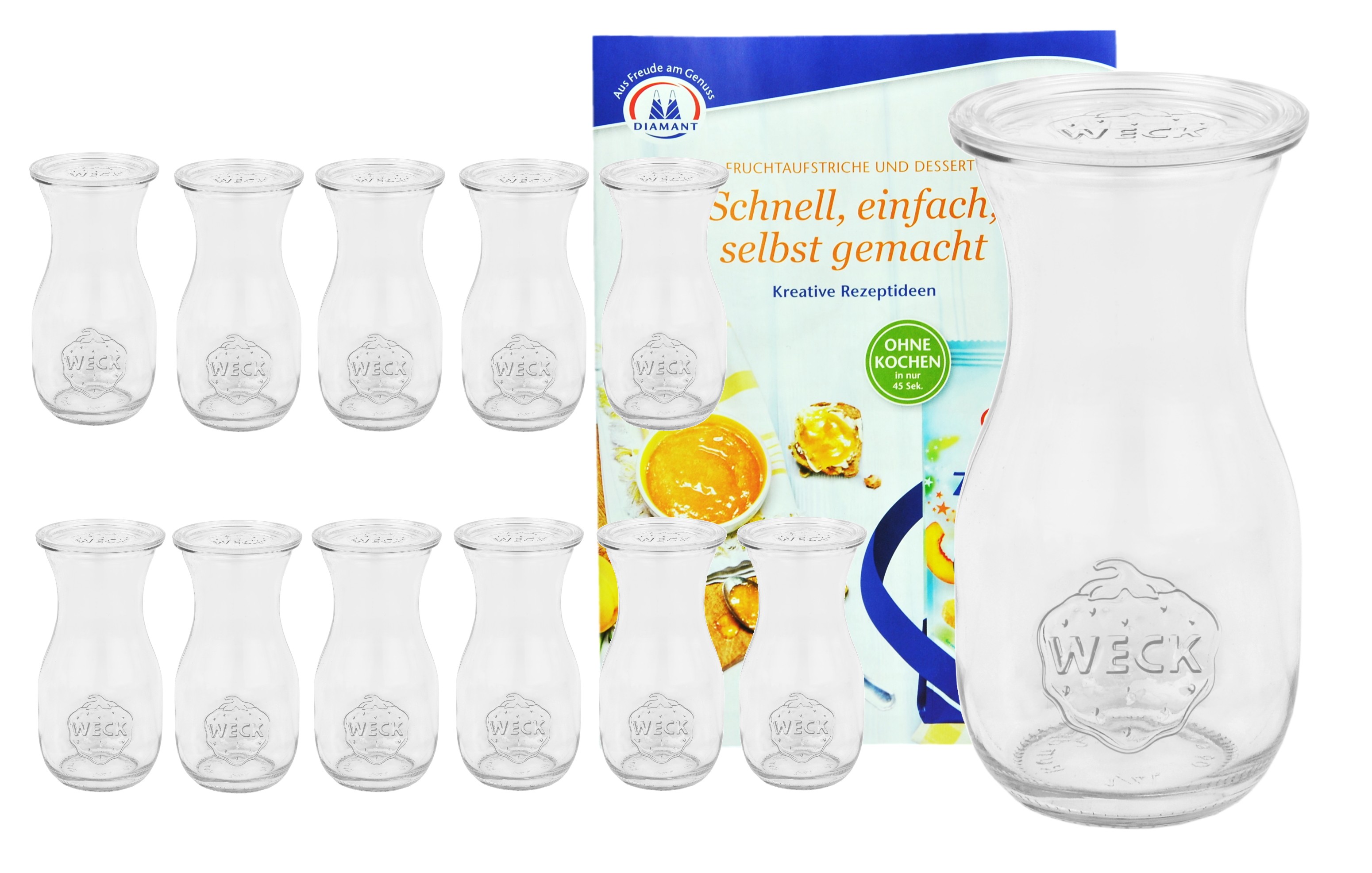 Glaskaraffe 250 ml mit Glasdeckel (6 St.) – Online Shop Glaskaraffe 250 ml mit Glasdeckel (6 St.) – Online Shop