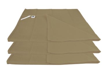 3er Set Baumwoll-Geschirrtücher Diego Taupe 50x72 cm in Graubraun aus Waffelpique mit Aufhänglasche_Bild_2
