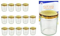 holz.jpg 15er Set Sturzglas 350 ml To 82 Holzdekor Deckel incl. Diamant Gelierzauber Rezeptheft_Bild_4